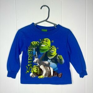 SHREK 2004 Vintage Y2K Baby Size 2T Tee Shirt T-shirt SHREK Donkey Blue Cartoon